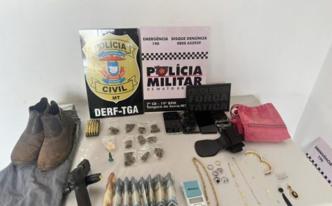Ação conjunta prende homem faccionado suspeito por roubo com reféns em Tangará da Serra