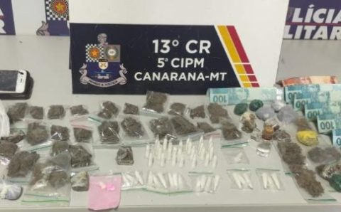 Polícia Militar prende casal por tráfico de drogas e apreende 102 porções de entorpecentes