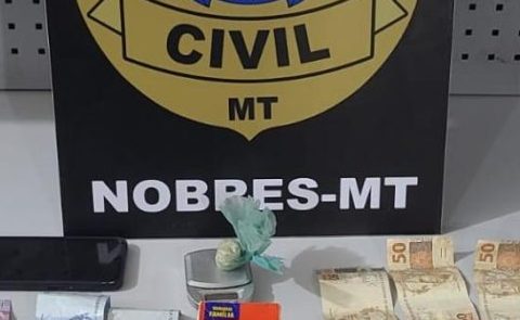 Polícia Civil desmantela ponto de tráfico em Nobres e um suspeito acaba preso