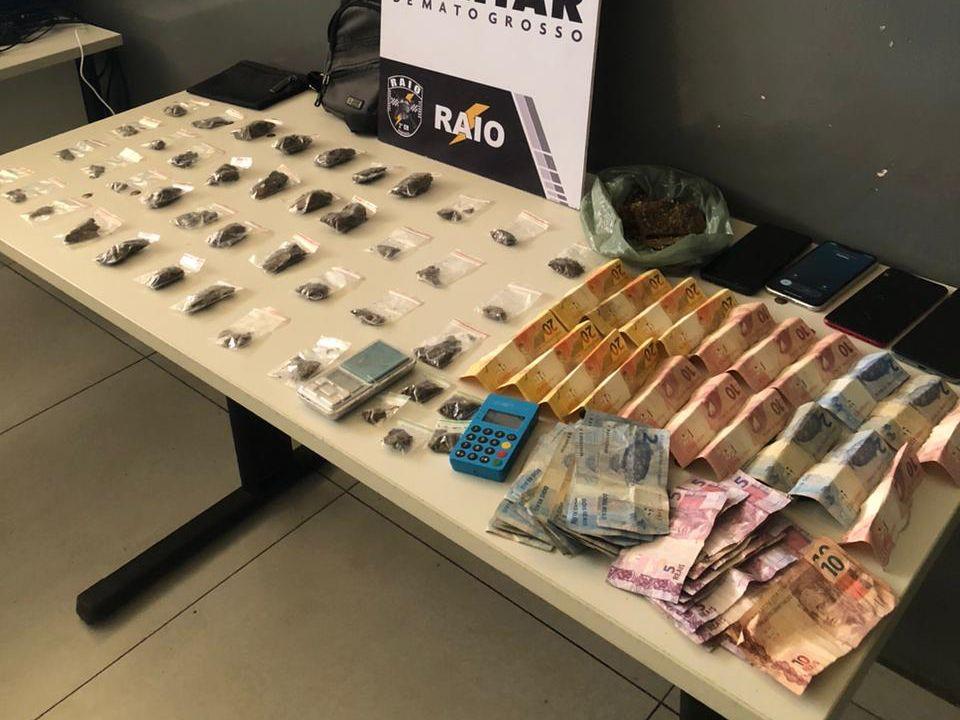 Companhia Raio da PM prende homem com 45 porções de maconha em Várzea Grande