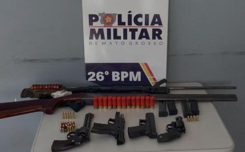 Polícia Militar prende homem com seis armas de fogo em Santa Rita do Trivelato