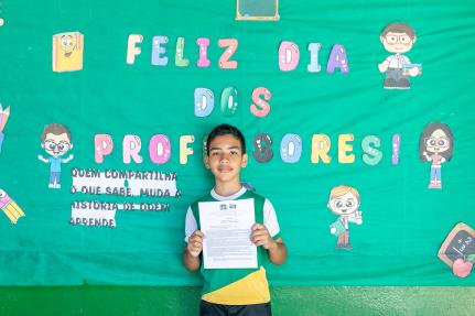 Aluno de escola da zona rural de Cuiabá vence concurso com melhor conto literário