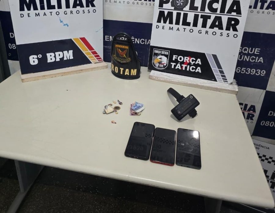 Trio é preso pela Polícia Militar após denúncia de tentativa de homicídio em Cáceres