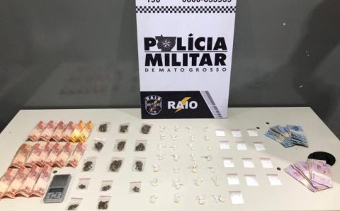 Raio prende homem suspeito por tráfico e apreende 55 porções de drogas em Várzea Grande