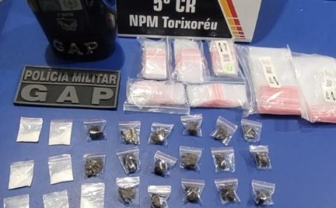 Faccionado com diversas passagens criminais é preso pela PM com 38 porções de drogas