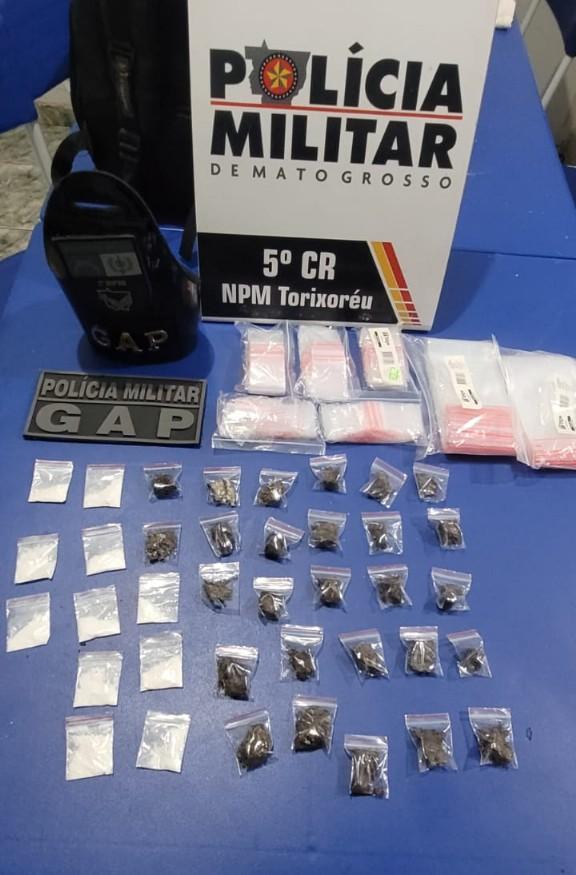 Faccionado com diversas passagens criminais é preso pela PM com 38 porções de drogas