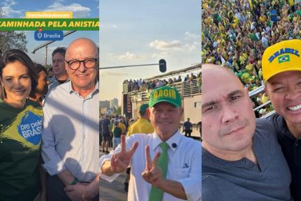 Políticos e pré-candidatos de MT participam de caminhada pró-anistia em Brasília