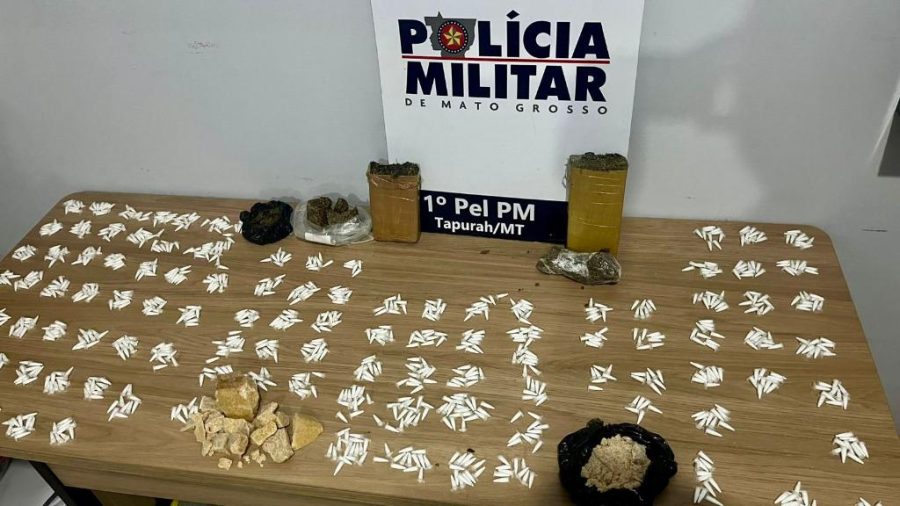 PM prende dois faccionados com mais de 1,1 mil porções de cocaína e tabletes de maconha