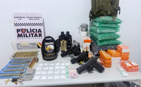 Polícia Militar prende dois faccionados e recupera pistolas, munições e produtos roubados