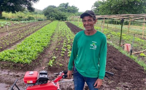 Com apoio da Seaf e ajuda da família, agricultor de Barra do Garças mecaniza produção e amplia colheita de hortaliças