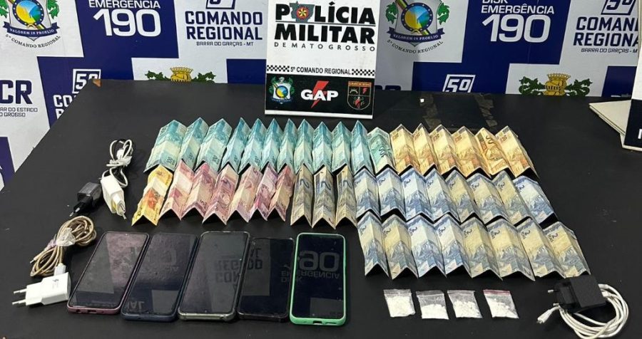 Dois homens são presos pela Polícia Militar por tráfico de drogas em Barra do Garças