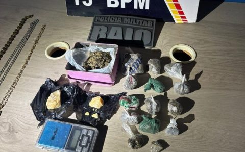 Polícia Militar detém dupla por tráfico, apreende maconha e pasta base de cocaína em Lucas do Rio Verde