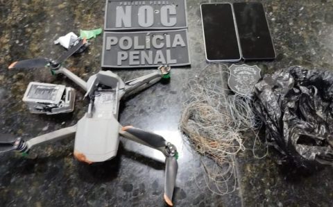 Polícia Penal apreende drone com celulares na penitenciária de Sinop