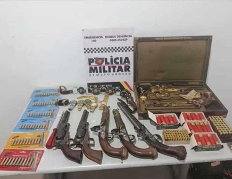 PM prende faccionado por tentativa de furto de armas em Tangará da Serra