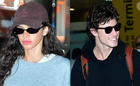 Bruna Marquezine e Shawn Mendes desembarcam no Brasil, coincidência fashion chama atenção, e web pede para famosos assumirem namoro: ‘Nunca torci tanto’