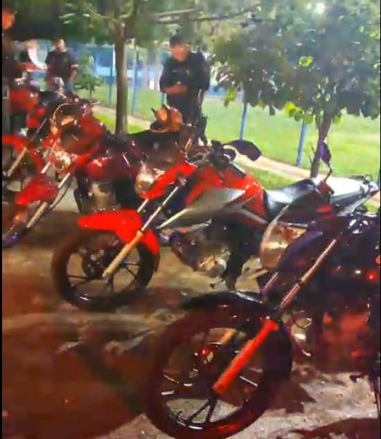 Polícia Militar frusta rolezinho em Rondonópolis e apreende 30 motocicletas irregulares
