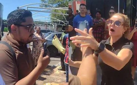 ESPOSA DO VEREADOR:   Jornalista denuncia agressão durante protesto em Várzea Grande