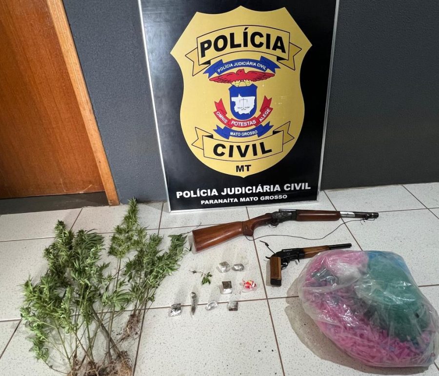 Polícia Civil apreende drogas, armas e milhares de microtubos em sítio em Paranaíta