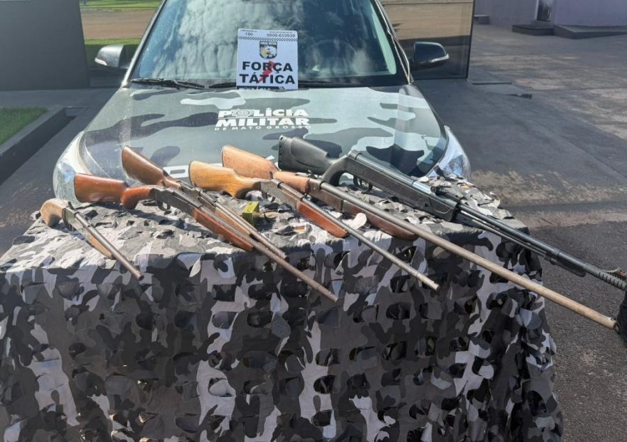 Força Tática apreende seis armas de fogo em zona rural de Pontes e Lacerda