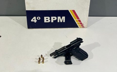 PM prende motorista por porte ilegal de arma de fogo após ameaçar homem