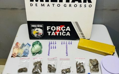 Dois homens são presos pela Força Tática por tráfico de drogas em Nova Mutum
