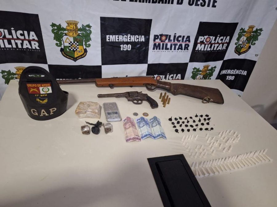 Polícia Militar prende faccionado por tráfico de drogas, apreende 119 entorpecentes e um fuzil