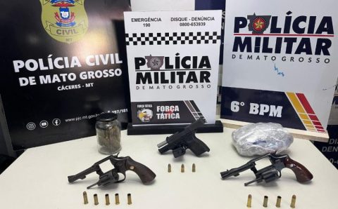 Forças de segurança detém três faccionados após tentativa de homicídio em Cáceres