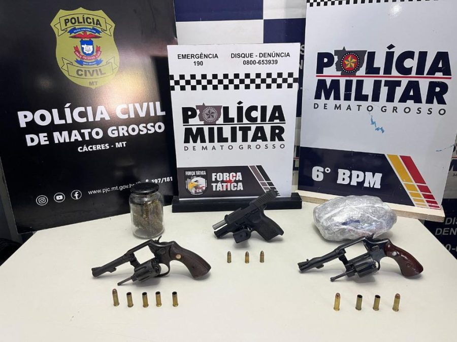 Forças de segurança detém três faccionados após tentativa de homicídio em Cáceres