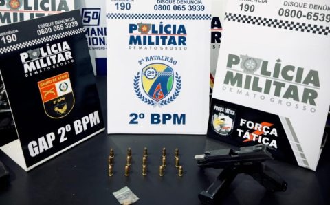 PM prende dois suspeitos por ameaça e apreende arma de fogo em Pontal do Araguaia