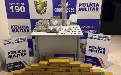Companhia Raio prende duas mulheres com 30 tabletes de maconha em Confresa
