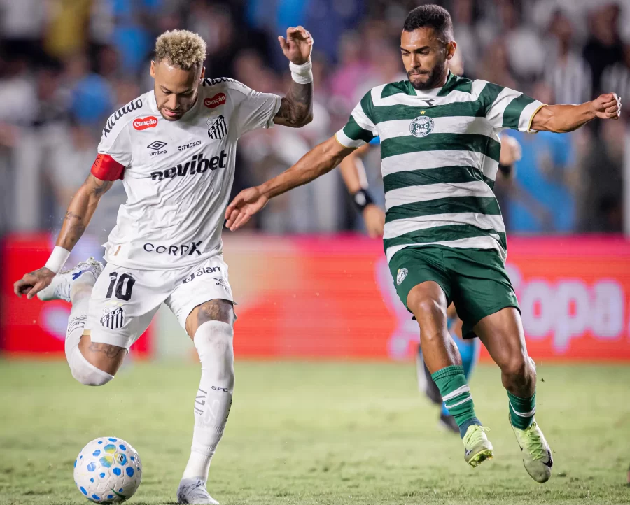 Neymar acerta trave, e Santos empata com o Coritiba pela Copa do Brasil