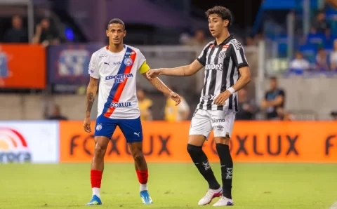 Santos é dominado no segundo tempo e cede empate ao Bahia após abrir dois gols