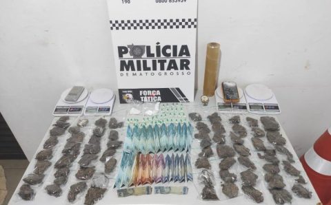 Força Tática prende faccionado com 103 porções de drogas em Tangará da Serra