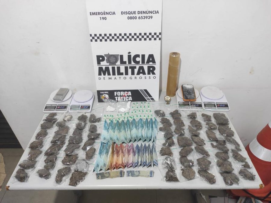 Força Tática prende faccionado com 103 porções de drogas em Tangará da Serra