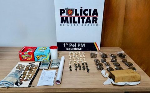 Polícia Militar prende mulher e apreende adolescente por tráfico de drogas em Tapurah