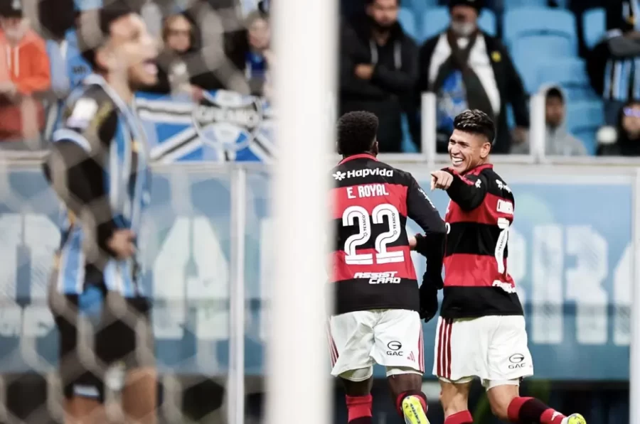 Flamengo vence o Grêmio e reduz vantagem do Palmeiras no Brasileirão