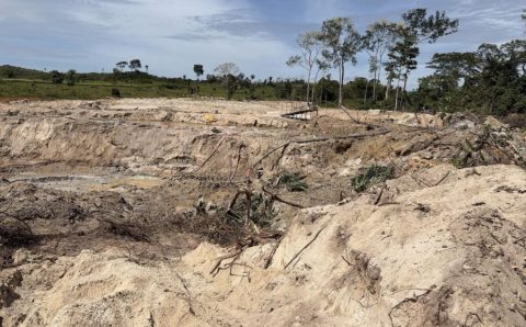 Condutor flagrado cometendo crime ambiental danifica maquinário para impedir remoção