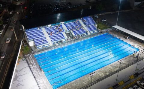 Complexo Aquático da Arena Pantanal sedia Festival Centro-Oeste Mirim-Petiz de Natação