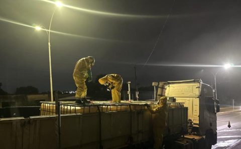 Corpo de Bombeiros atende ocorrência de vazamento de ácido nítrico em Várzea Grande
