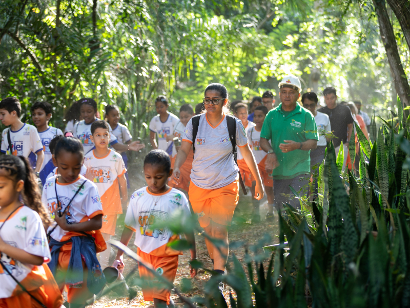 Horto Florestal recebe 120 crianças e está aberto para visitação