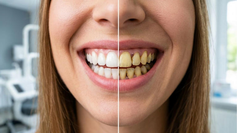 A dentista explica como limpar dentes amarelados de forma eficaz, conforme estudos